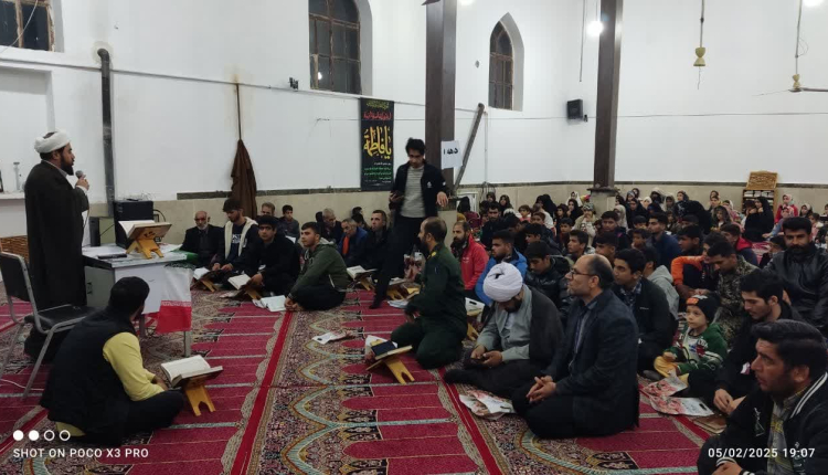 برگزاری کرسی تلاوت تدبری قرآن کریم در مسجد امام حسین(ع) روستای نامجوی کوهدشت