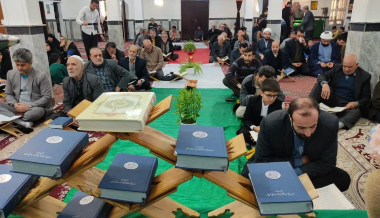 محفل انس با قرآن بمناسبت ماه شعبان در مسجد امام حسن مجتبی (ع) روستای قلعه قروه